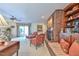 Cozy living room with fireplace and built-in shelving at 304 Homestead Rd. Rd, Chapel Hill, NC 27516