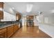 Spacious kitchen with stainless steel appliances and granite countertops at 4331 Karlbrook Ln, Raleigh, NC 27616