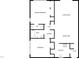 Floor plan showcasing layout of primary bedroom, bathroom, kitchen, secondary bedroom, and living areas at 5038 Flint Ridge Pl, Raleigh, NC 27609