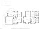 Simple floor plan showing the layout of the home, including bedrooms, living areas, kitchen, and deck at 900 Creek Haven Dr, Holly Springs, NC 27540