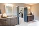Spacious Primary bathroom featuring dual vanities and ample counter space at 9520 Wood River Dr, Zebulon, NC 27597