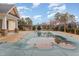 Community pool covered for the off-season at 2204 Regent Ct, Creedmoor, NC 27522
