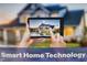 Tablet displaying smart home technology features at 432 Ashley Run, Sanford, NC 27330