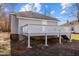 Backyard deck of a single-Gathering home at 112 Edgewood Dr, Roxboro, NC 27573