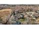 Aerial view of homes and streets in a quiet neighborhood at 112 Edgewood Dr, Roxboro, NC 27573