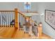 View from the second floor overlooking the staircase and foyer area at 4109 Cheek Point Pl, Burlington, NC 27215