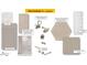 Modern bathroom with gray cabinets, brushed nickel fixtures, and tile shower at 10554 Brookside Reserve Rd, Raleigh, NC 27614
