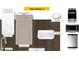 Modern kitchen design with gray cabinets, white countertops, and stainless steel appliances at 10554 Brookside Reserve Rd, Raleigh, NC 27614