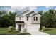 Two-story home with craftsman-style elevation, a two-car garage, and landscaping at 193 Little Creek Dr, Lillington, NC 27546