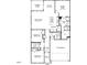 One-story house floor plan featuring a primary suite, two bedrooms, and a two-car garage at 283 White Birch Ln, Angier, NC 27501