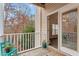 Deck with access to the interior and wooded views at 524 Glenolden Ct, Cary, NC 27513