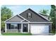 Two-story house with gray siding, white garage door, and landscaping at 7545 Percussion Dr, Apex, NC 27539