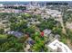 Aerial view showcasing the home's location near Glenwood South and Downtown Raleigh at 810 Brooklyn St, Raleigh, NC 27605