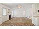Open living room with a fireplace and high ceilings at 204 Barbour Rd, Smithfield, NC 27577