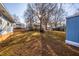 Spacious backyard with storage shed and mature trees at 208 N Beaumont Ave, Burlington, NC 27217