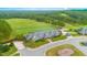Aerial view of clubhouse near golf course at 684 Golfers Vw, Pittsboro, NC 27312