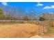 Fenced backyard with dog houses at 722 Blue Lake Dr, Mebane, NC 27302