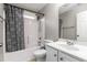 Clean bathroom with shower/tub and white vanity at 722 Blue Lake Dr, Mebane, NC 27302