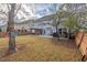 Large backyard with a tree, playset and grass at 125 Windrush Ln, Durham, NC 27703