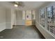 Bright living room with hardwood floors and access to deck at 113 Crosswind Dr, Cary, NC 27513