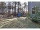 A small shed in the backyard surrounded by trees at 130 Timberhurst Ct, Cameron, NC 28326