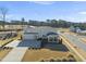 Aerial view of two story home and backyard at 235 Cottage Way, Pittsboro, NC 27312