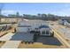 Aerial view of two story home and backyard at 235 Cottage Way, Pittsboro, NC 27312