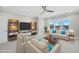 Bonus room with built-in shelving and plenty of light at 235 Cottage Way, Pittsboro, NC 27312