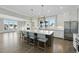 Modern kitchen with stainless steel appliances and a large island at 235 Cottage Way, Pittsboro, NC 27312