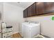 Laundry room with washer, dryer, and cabinets at , Durham, NC 27703