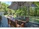 Spacious deck overlooking a wooded backyard at 340 Andrews Store Rd, Pittsboro, NC 27312