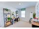 Home office features built-in shelving and a desk at 137 Holton St, Smithfield, NC 27577