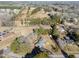 Aerial view showcasing the home's large lot and surrounding landscape at 216 W Thorndale St, Oxford, NC 27565