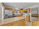 Efficient kitchen featuring an island and ample counter space at 3811 Bison Hill Ln, Raleigh, NC 27604