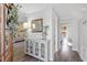 Bright and spacious entryway with a console table and view to the living room at 6000 Clare Ct, Raleigh, NC 27609