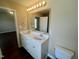 Bathroom boasts a double vanity and ample counter space at 7041 Spanglers Spring Way, Raleigh, NC 27610