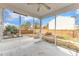 Relaxing screened porch with concrete flooring, offering a view of the backyard at 7925 Hartham Park Ave, Raleigh, NC 27616