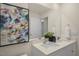 Modern bathroom with double vanity and updated fixtures at 113 Reagan Crest Dr, Clayton, NC 27520