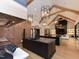 Spacious kitchen with two islands, custom cabinetry, and high-end appliances at 1425 Sky Vista Way, Raleigh, NC 27613