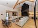 Open concept living room with high ceilings, fireplace, and hardwood floors at 1425 Sky Vista Way, Raleigh, NC 27613