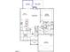 First floor plan showing kitchen, Gathering room, primary bedroom, and garage at 2155 Pink Peony Cir # 235, Durham, NC 27703