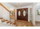 Entryway with double doors and staircase at 307 Country Club Dr, Durham, NC 27712