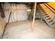 Unfinished basement with utilities and storage at 421 S Morgan St, Roxboro, NC 27573