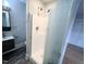 Updated bathroom with a shower and modern vanity at 603 Forest Dr, Garner, NC 27529
