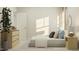 Spacious bedroom with a bed, dresser, and plenty of natural light at 612 Emerald Bay Cir, Raleigh, NC 27610