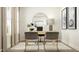 Home office with a desk, two chairs, and large windows at 612 Emerald Bay Cir, Raleigh, NC 27610