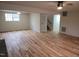 Finished basement with hardwood floors and fireplace at 1815 Bethlehem Rd, Rocky Mount, NC 27803