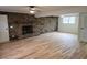 Finished basement with hardwood floors and fireplace at 1815 Bethlehem Rd, Rocky Mount, NC 27803
