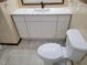 Bathroom with white vanity and marble countertop at 1815 Bethlehem Rd, Rocky Mount, NC 27803