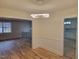 Elegant dining room featuring hardwood floors and a modern light fixture at 1815 Bethlehem Rd, Rocky Mount, NC 27803